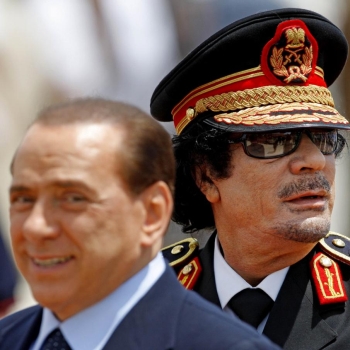 GHEDDAFI A ROMA: BERLUSCONI A CIAMPINO