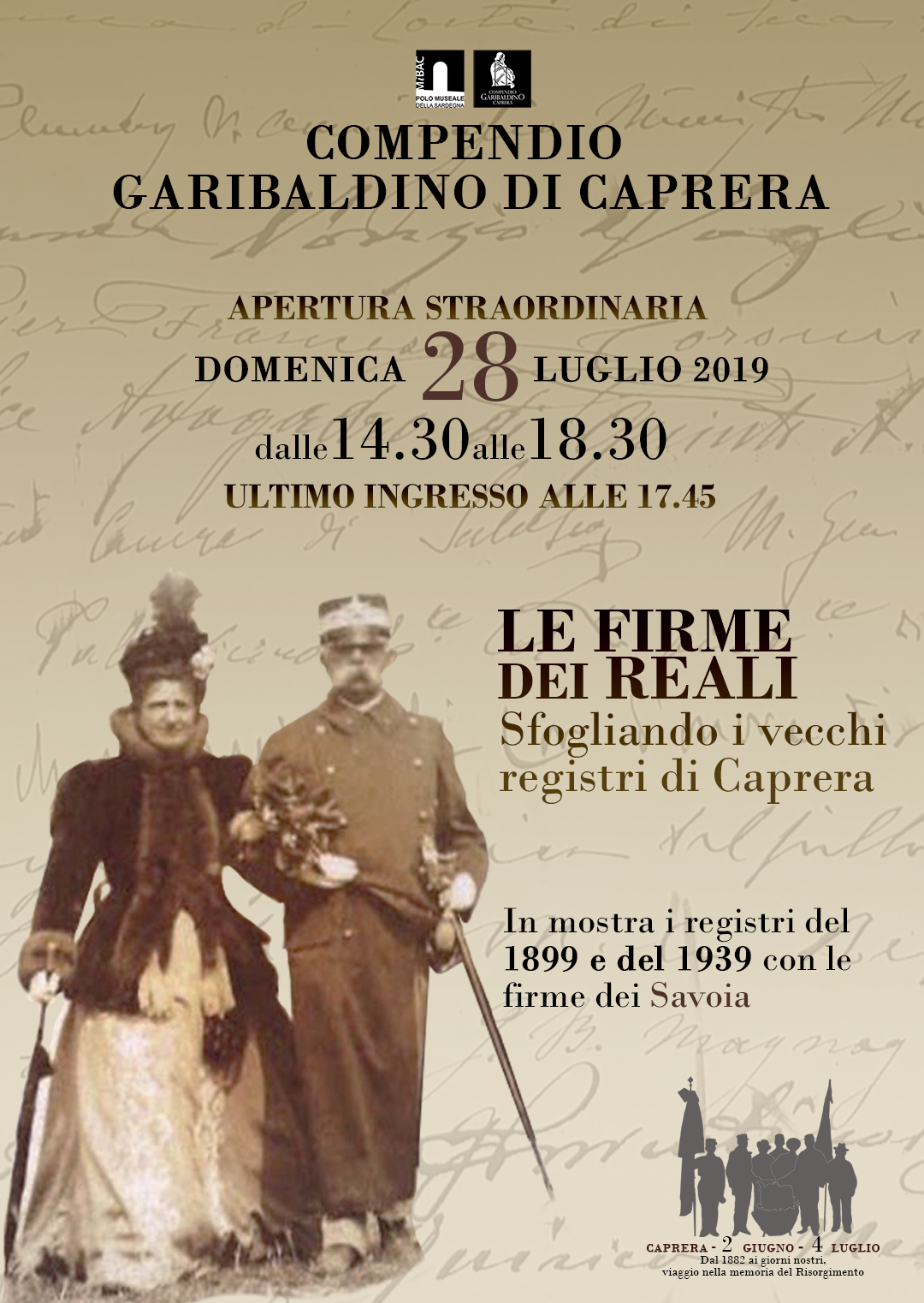 Apertura straordinaria – Mostra: Le firme dei Reali.