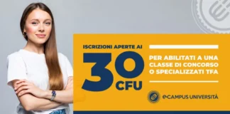 Polo di studio Terminus E Campus: Aperta la VIII edizione del percorso abilitante 30 cfu ex art. 13